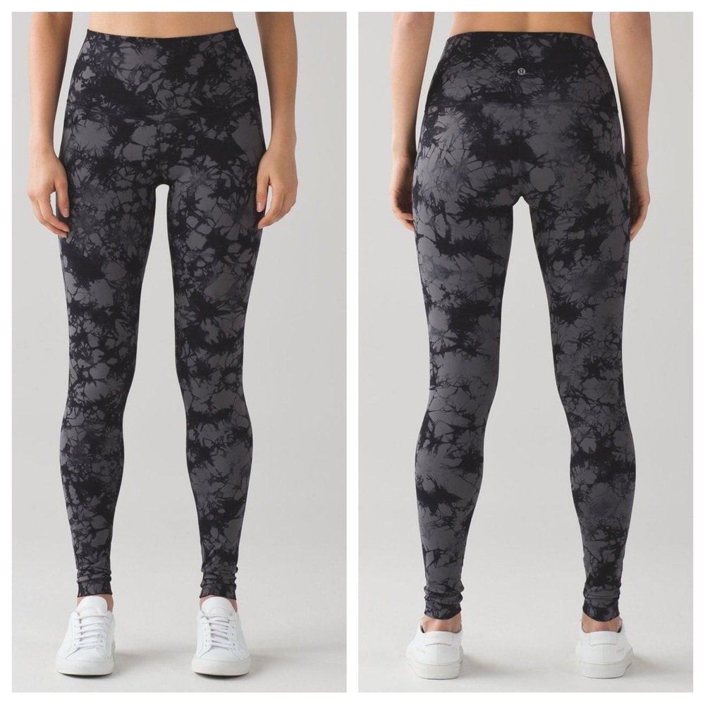 Lululemon | Women’s Wunder Under Pant Hi-Rise Shibori Black Dark Carbon Tie Dye